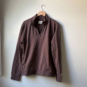 Pact Men's Organic Cotton Brown Half Zip Pullover